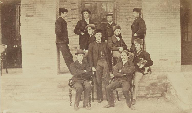 Group portrait of British students in Peking