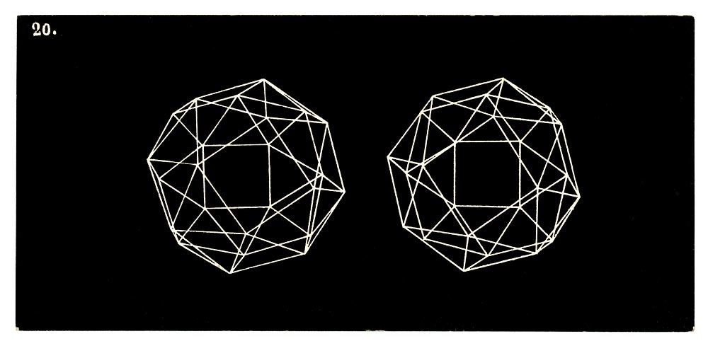 Stereoscopic diagram of an optical study