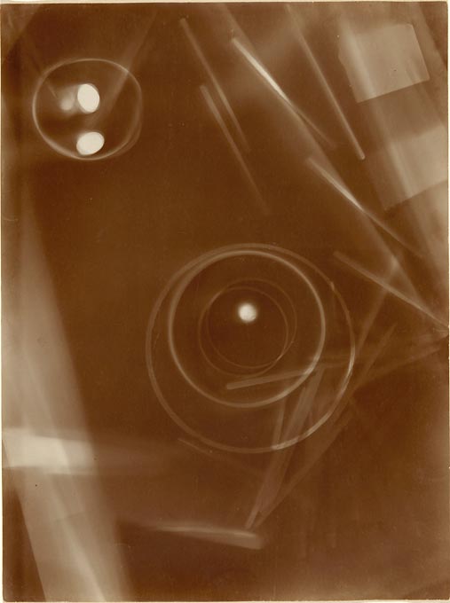 Photogram of circular and linear shapes