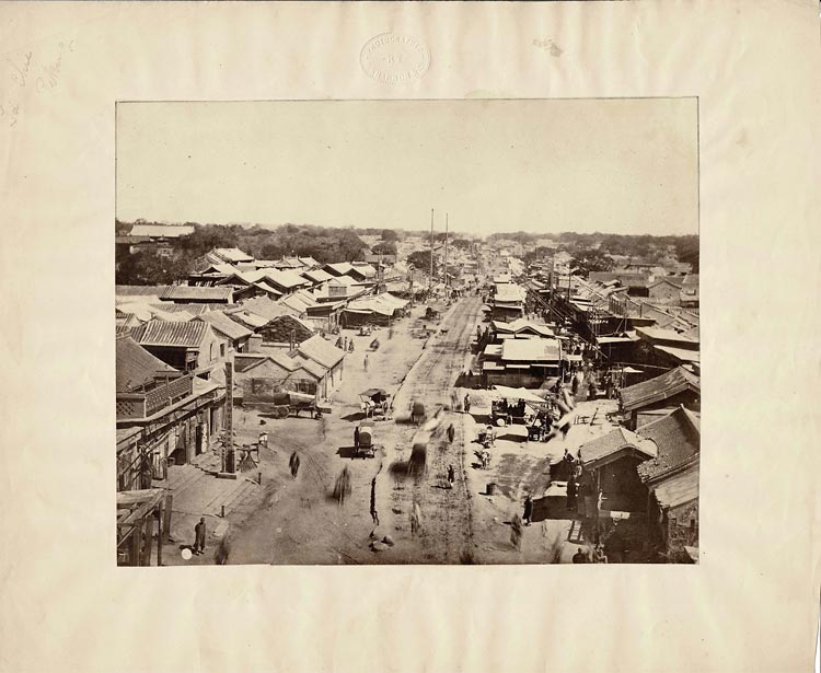 Albumen print of a Peking view